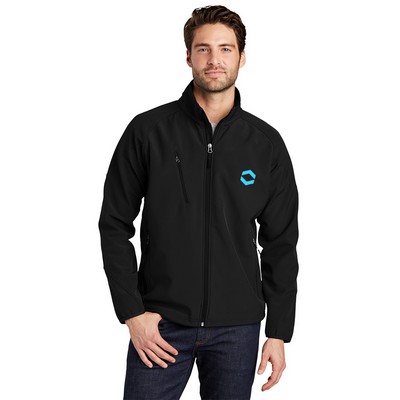 Port Authority® Textured Soft Shell Embroidered Jacket